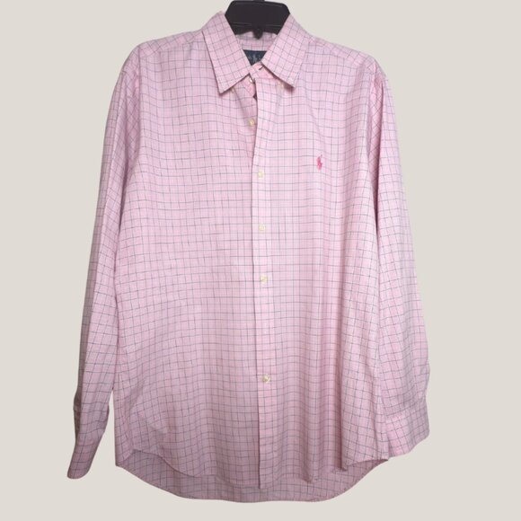 Men's Polo Ralph Lauren Plaid Oxford Shirt, Classic Fit 15 1/2 - Picture 1 of 4